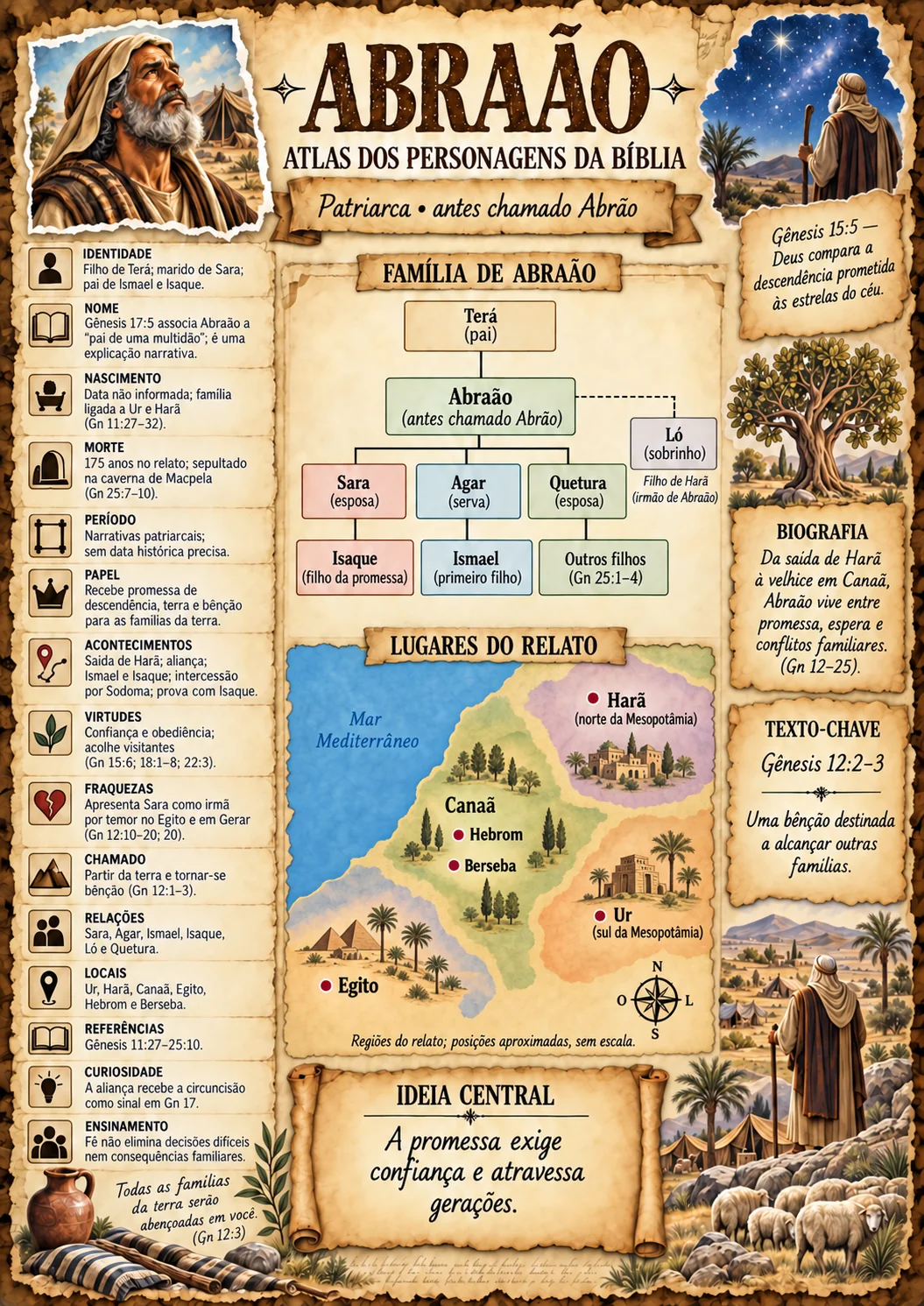 Ficha visual completa de Abraão