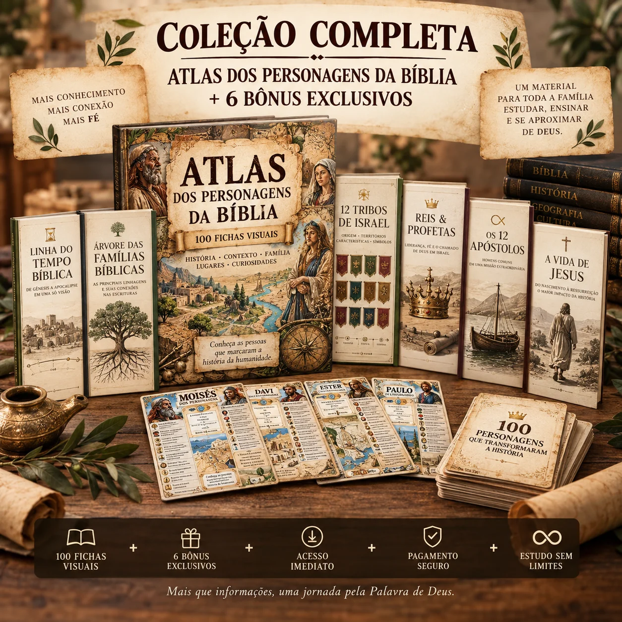 Mockup da Coleção Completa R$ 37,90 - Atlas + 6 Bônus